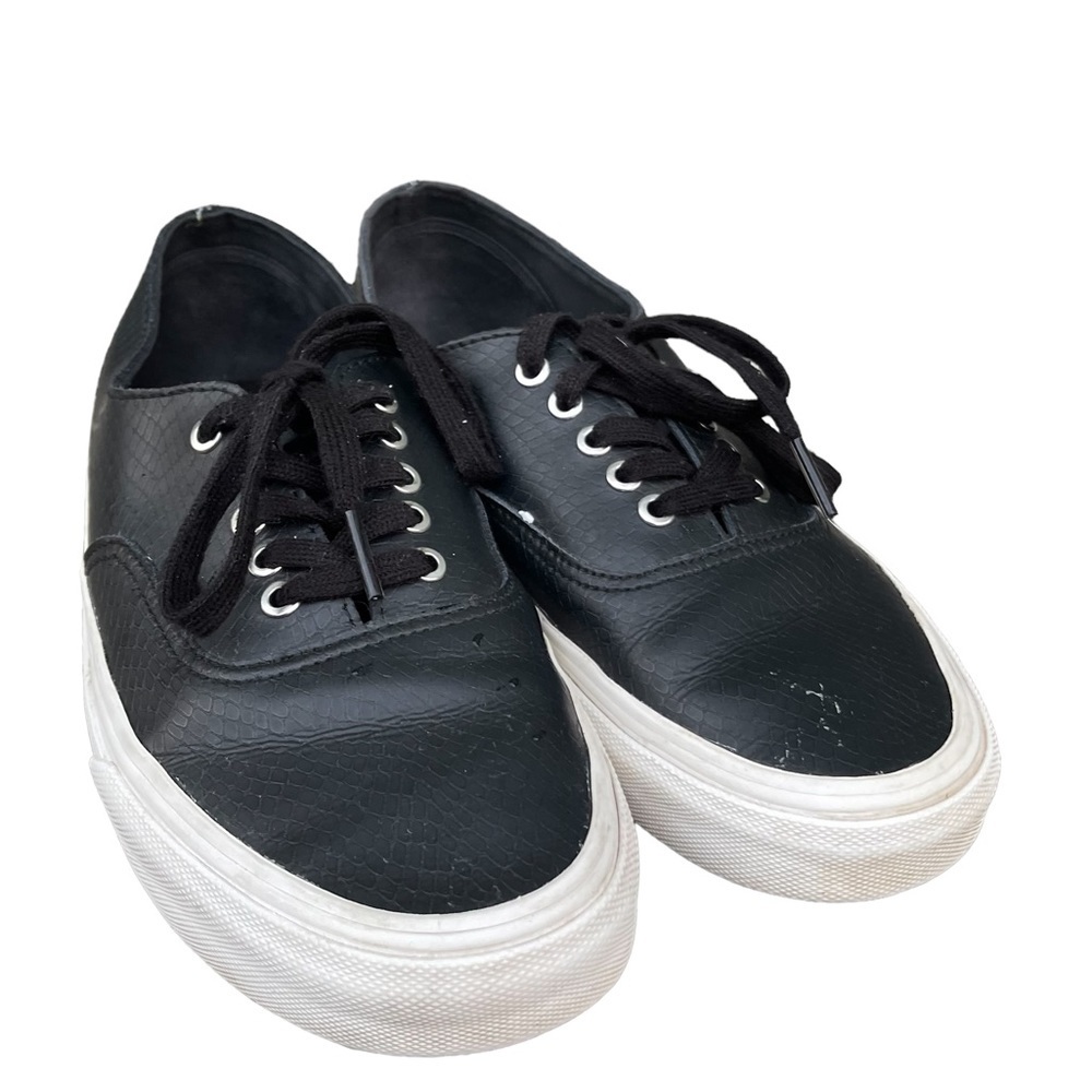 Vans‎ Authentic Decon Black Leather Upper Sneaker SC0-11 Size: 8